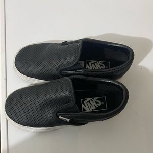Vans leather slip on sneakers toddler size 9